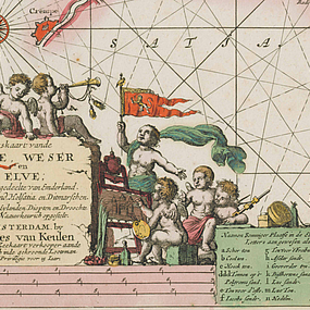Ausschnitt der Karte Paskaart vande Iade, Weser en Elve.